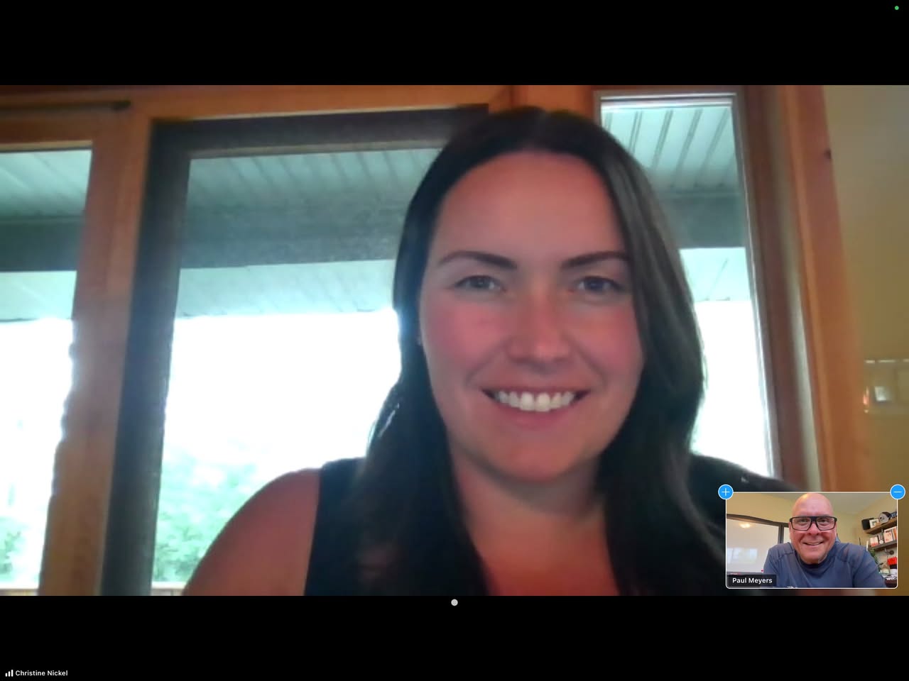 Paul Meyers and Christine Michelle at a BNI 1-2-1 meeting in North Bay