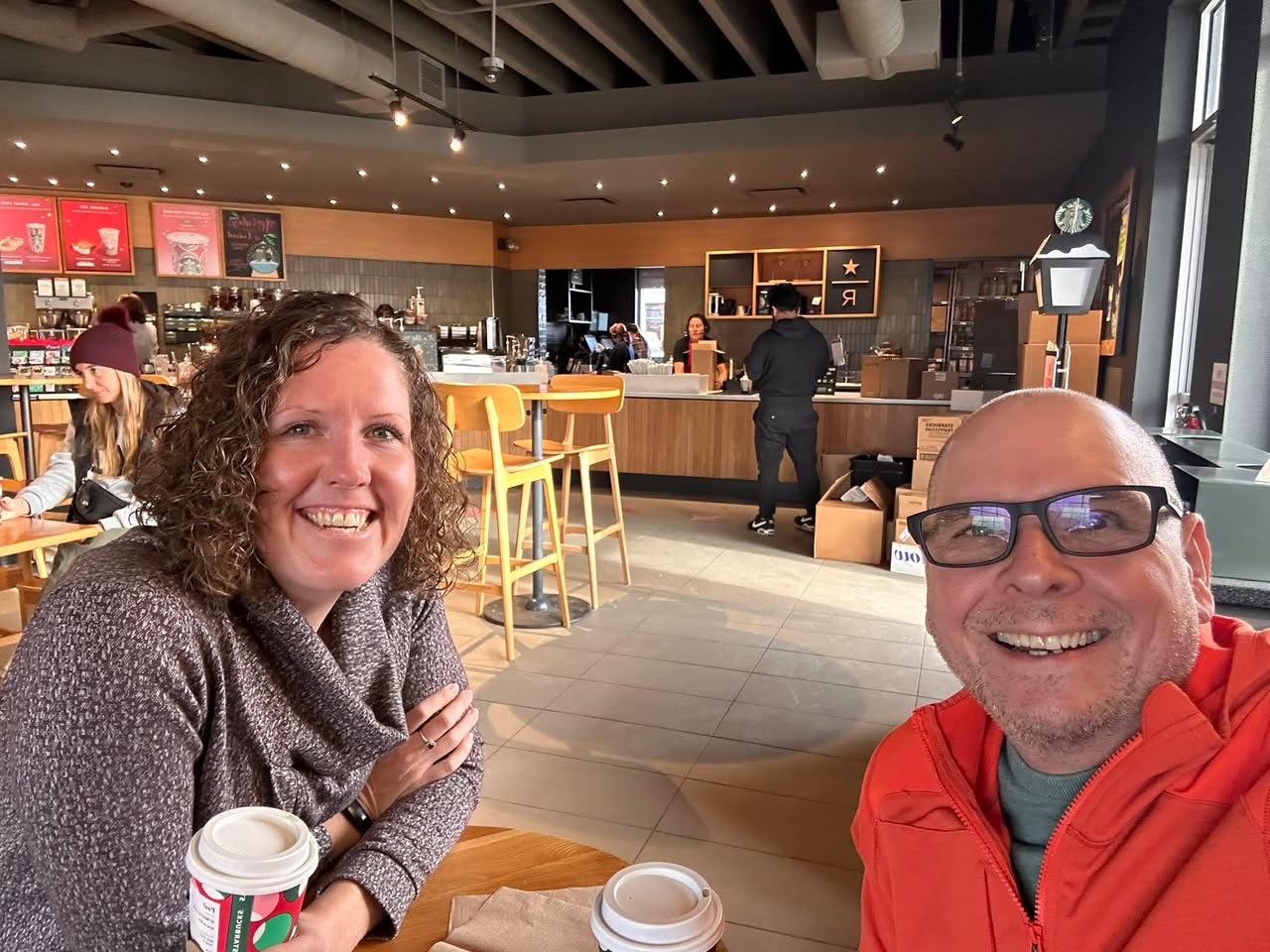 Paul Meyers and Laurel Myers at a BNI 1-2-1 meeting in North Bay